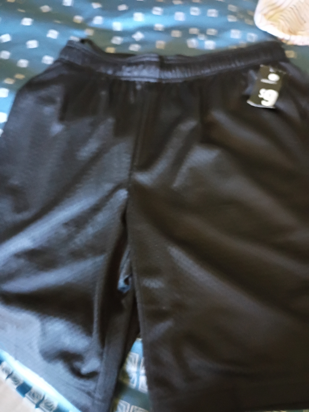 Men's Black Athletic Mesh Shorts - Picture 5 of 5